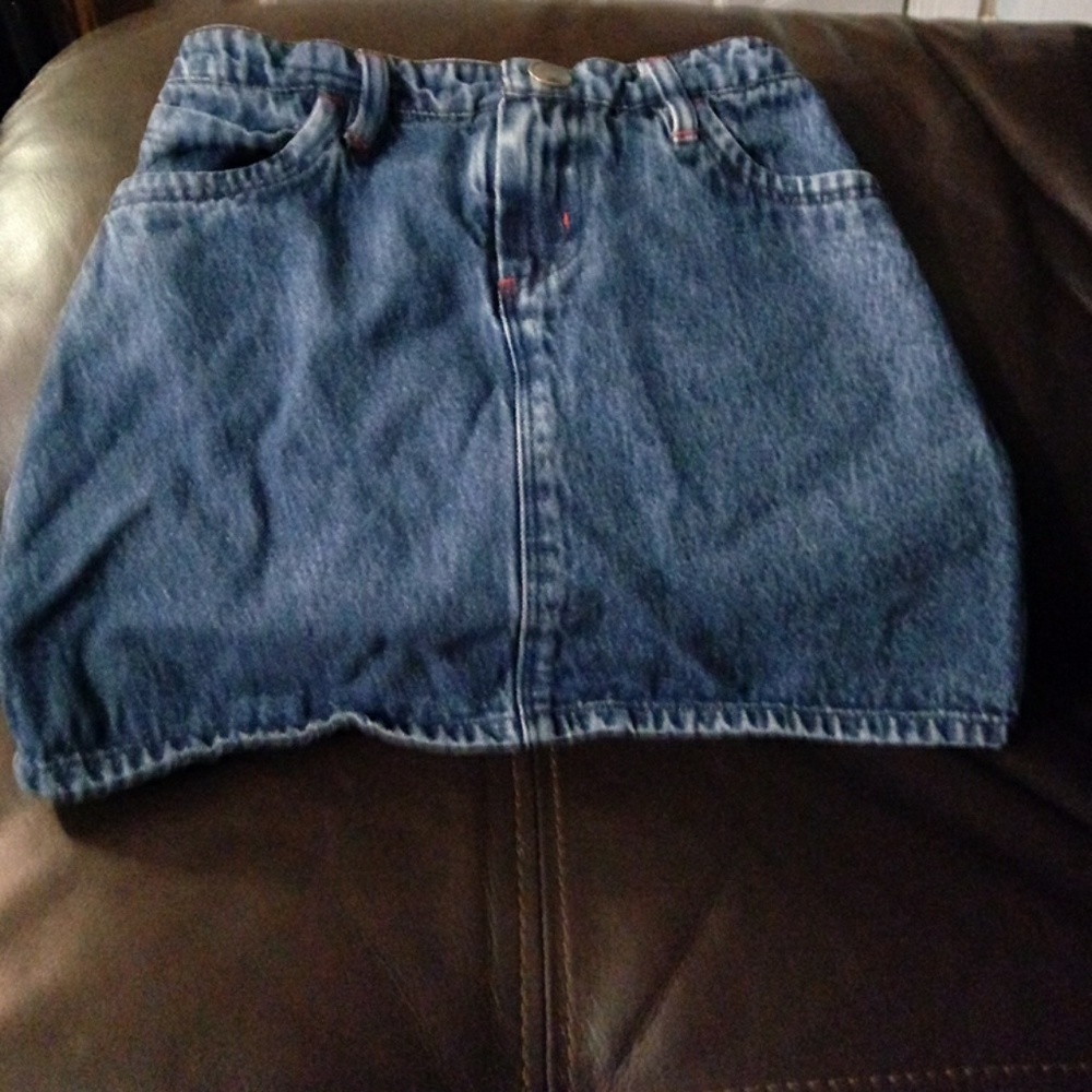 Think back to school little girls jean skirt size